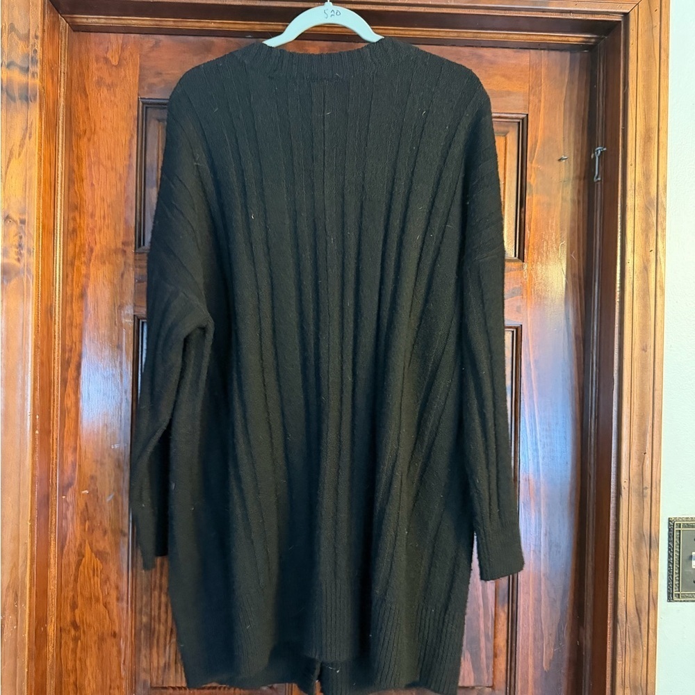 Torrid Black Cardigan with Red Embroidered Crest - Picture 2 of 3